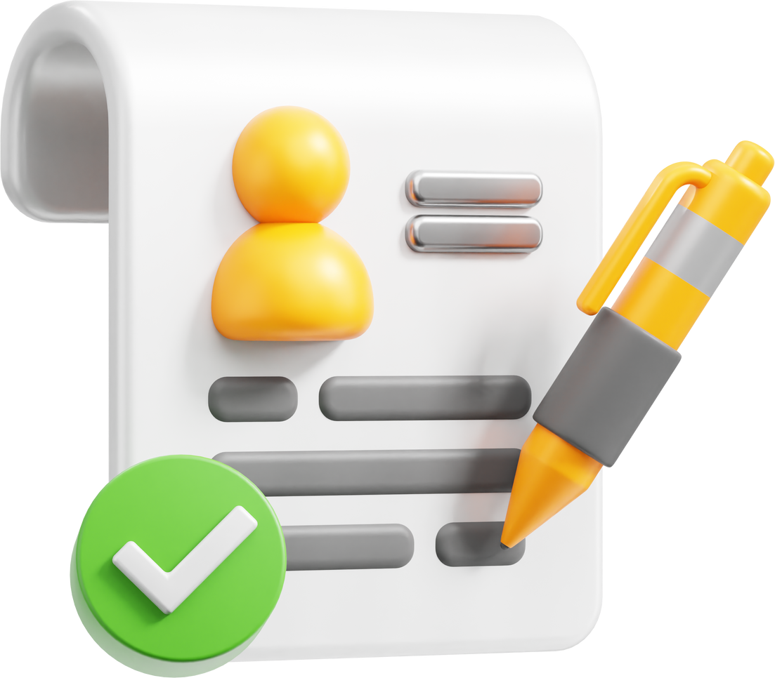 Writing CV 3D Icon